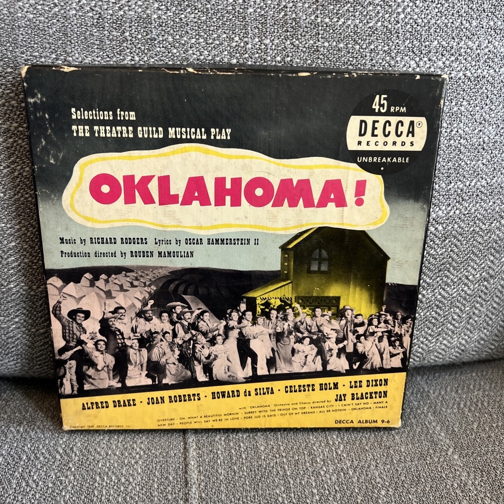 OKLAHOMA !  Original NY Cast     Decca  Records/ 45 rpm/ Set of 6